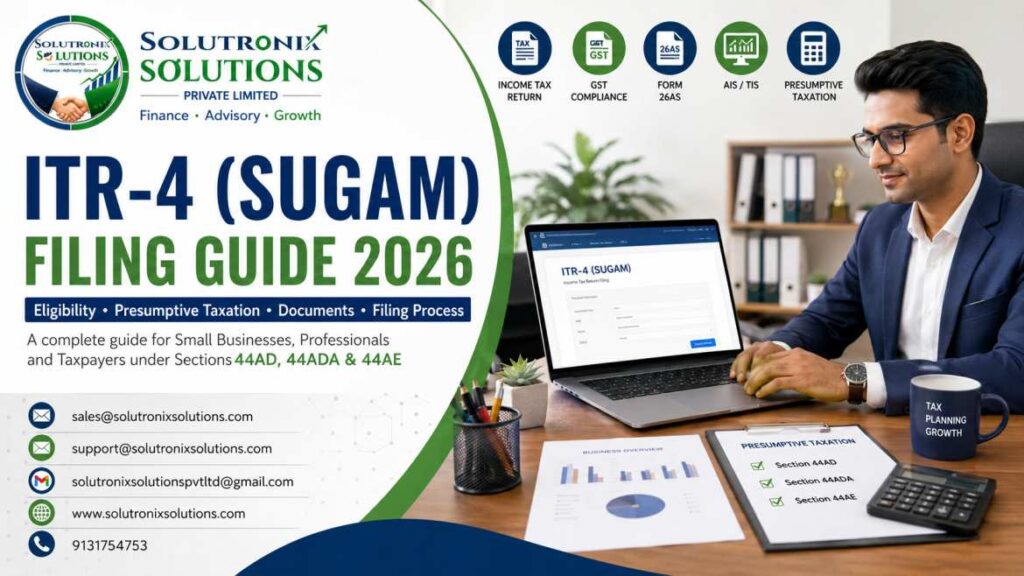 ITR-4 Sugam filing guide 2026 for small businesses and professionals in India